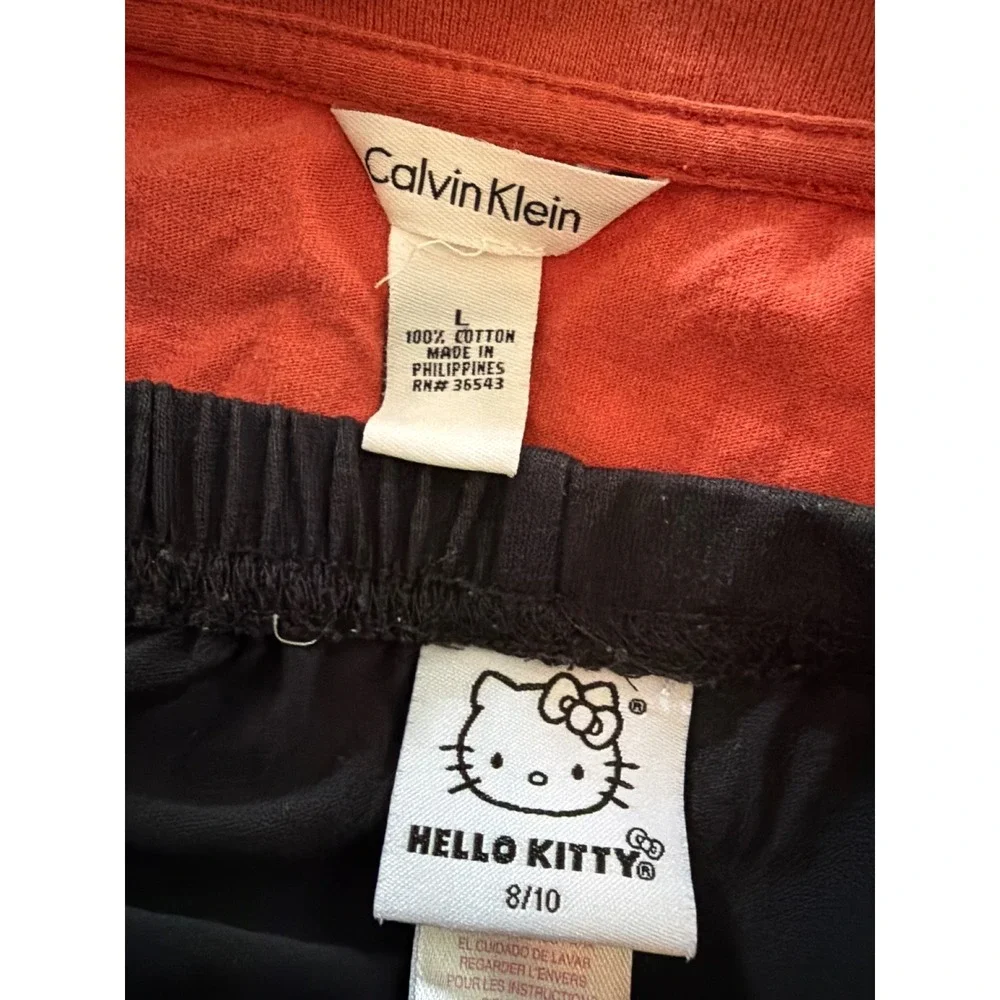 Girls Clothing Lot Levi's 550 Jeans  Wide Leg Cargo Hello Kitty Leggings CK‎ Top